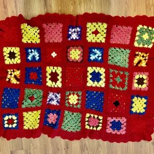 VINTAGE Afghan baby blanket